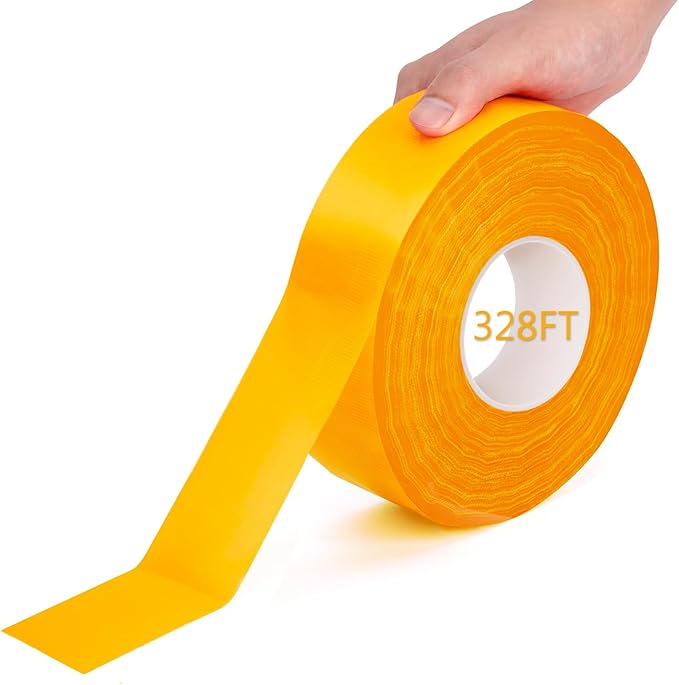 328FT Pickleball Court Marking Kit Orange Temporary Pickleball Court Lines Tape for Badminton, Tennis, Basketball, Pickleball Court Marking