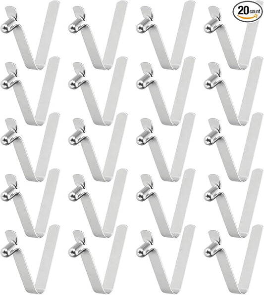 HARFINGTON Single Button Kayak Paddle Snap Spring Clip Spring Steel V-Shaped Hollow Lift Telescopic Locking Tube Pole Clips for Tent Umbrella Camping