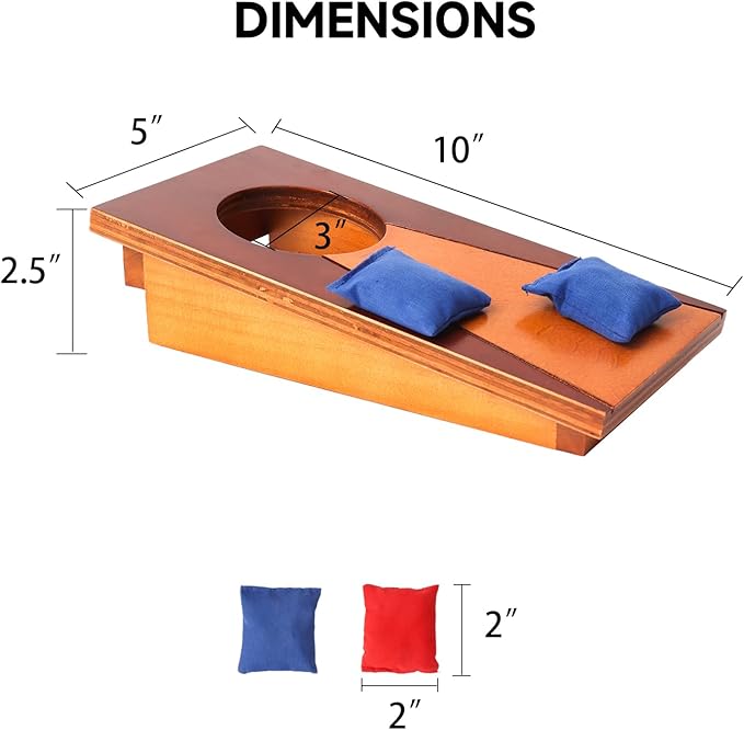 GSE Games & Sports Expert Portable Cornhole Toss Game Set with 8 Bean Bags, Wooden Cornhole Game Set for Indoor&Outdoor. Bean Bag Toss Game Set for Family, Friends