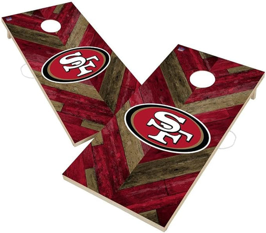 Football Team Cornhole Boards, 2x4 Regulation Corn Hole Game Set, Officially Licensed Cornhole Game, Perfect for Tailgates