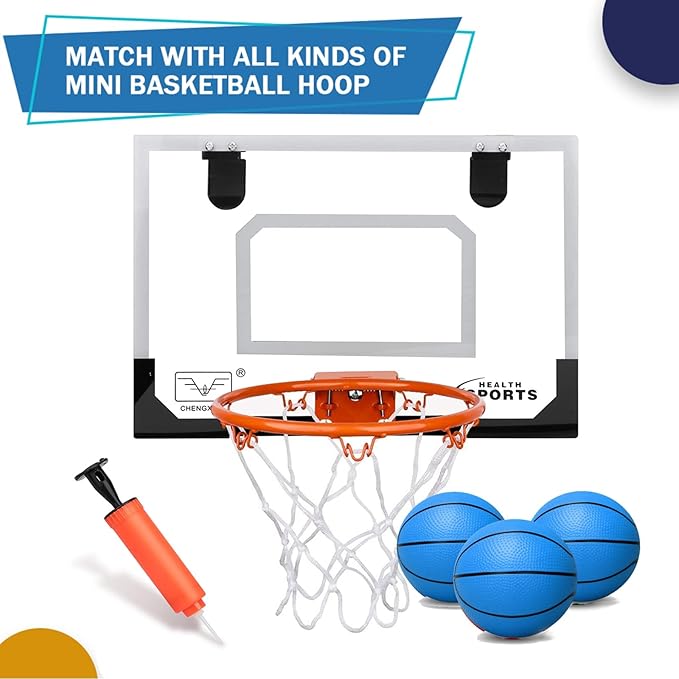 6" Mini Basketball for Kids & Adults, Indoor Basketball for Over-Door Hoop, Toddler Balls Arcade Game 5 Pack