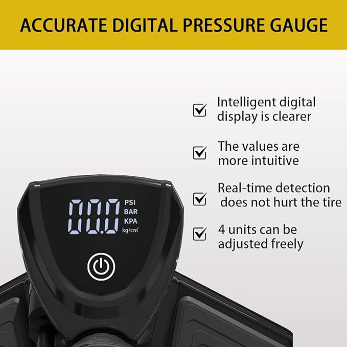 Bike Pump with Gauge,High Pressure,Floor Bicycle Pump Compatible with Presta and Schrader Valve,Bike Tire Pump for Road Bike,MTB,Hybrid,Balls…