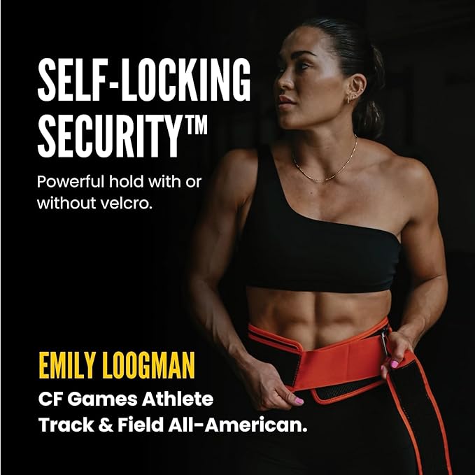 Element 26 Self-Locking Weight Lifting Belt - Premium Weightlifting Belt for Serious Functional Fitness and Olympic Lifting Athletes - Lifting Support for Men and Women - Deadlift Training Belt