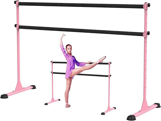 Height Adjustable Ballet Barre, Heavy Duty Freestanding Dance Bar, Anti-Slip Sturdy for Kids & Adults, Ideal for Home, Ballet, Fitness, Yoga