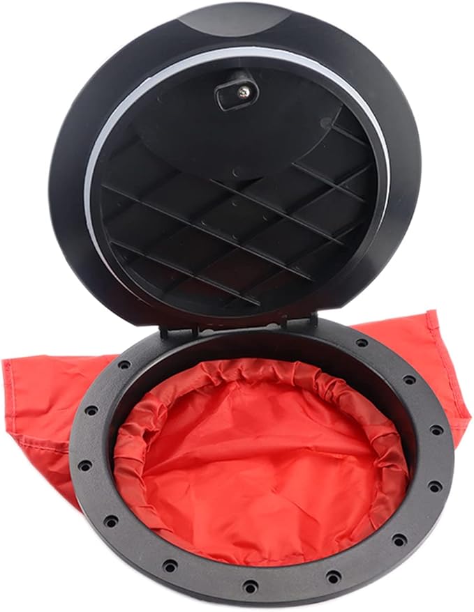 9 Inch Hatch Kit, Deck Hatch with Waterproof Bag and Fasteners for Kayak Boat Fishing Rigging（Black）