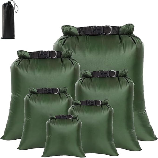 6PCS Dry Bags Waterproof, Lightweight Dry Bags for Kayaking Waterproof，Outdoor Waterproof Bag for Kayaking Hiking Boating Camping