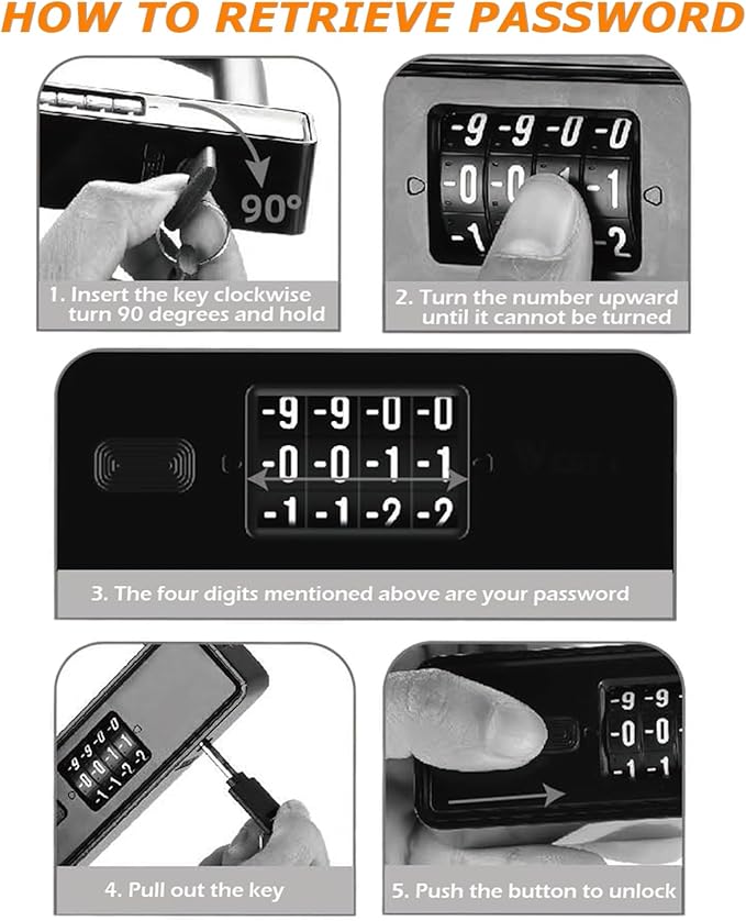 Bike U Lock, Heavy Duty Anti Theft U Lock with 6ft Steel Cable, 4-Digit Combination Type Bicycle U Lock with Mounting Bracket for Bike, Motorcycle, Scooter, Door, Fence