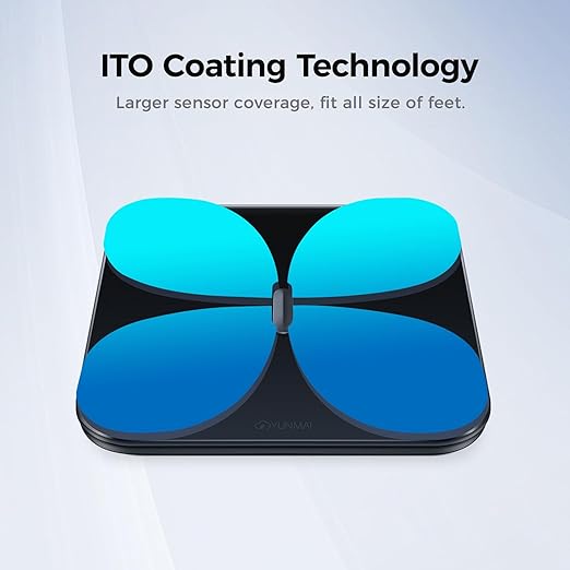 Yunmai Smart Scale with BMI, Body Fat, Muscle Mass, Body Weight, Body Fat Scale, 13 Body Composition Scale, Accurate Digital Bathroom Scale Bluetooth, Apple Health Compatible, Rechargeable 400lb