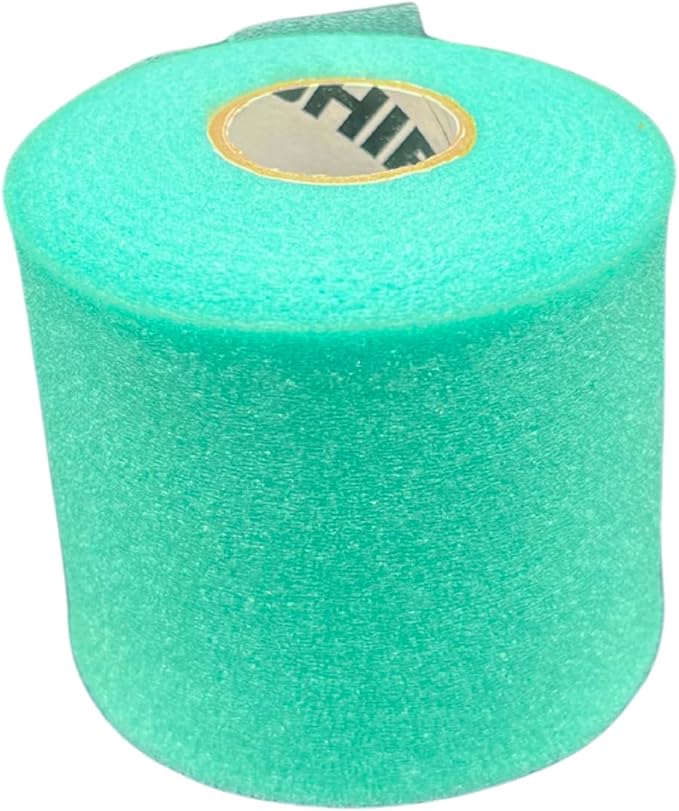 Shield Athletic Underwrap | Bulk Case of 48 Rolls of PreWrap, Hair Tie, Headband, Patellar Support, Pre-Wrap Athletic Tape, 2.75" X 30 SYards, Foam Barrier, Flexible, Breathable (Teal)