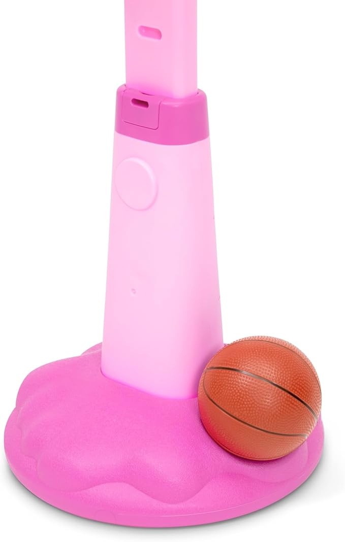 Minnie Mouse Plastic Basketball Set by Delta Children – Includes Basketball Hoop, 1 Basketball and Ball Pump