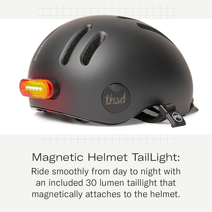 Thousand Chapter MIPS Adult Bike Helmet - LED Tail Light, Cycling & Bicycle Safety Certified, Lightweight & Low Profile, Men & Women, Lockable PopLock