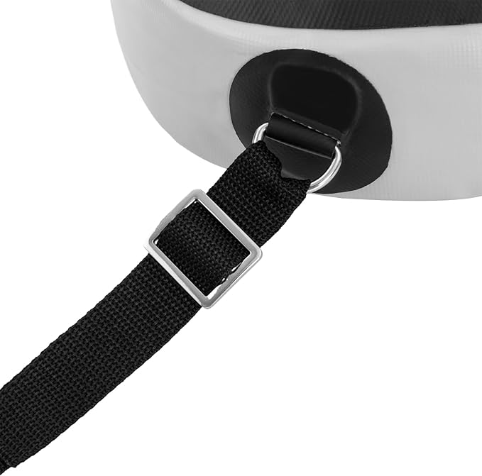 Inflatable Kayak Seat, Universal Paddle Board Seat, Thicken Seat Cushion for Kayak with Foldable Back Support Adjustable Back Strap for Sit On Top Kayaks Canoes Fishing Boats 17.7*18.8*17.7in (Black)