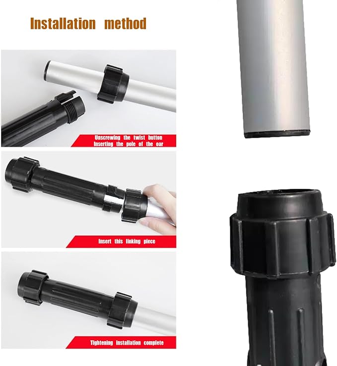 4pcs Kayak Paddle Drip Rings & 2pcs Paddle Connector, Rubber Canoe Paddle Drip Ring, Universal Fit Your Kayak Paddle Shaft, Lightweight Portable Canoe Boat Paddle Accessory