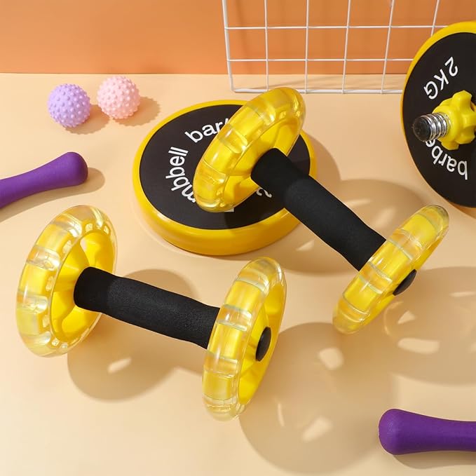 Household Appliances Exercise Abdominal Roller Workout Roller Abs Ab Fitness Roller Yellow Equipment Fitness Device Fitness Wheel Ab Wheel Dumbbel Ab
