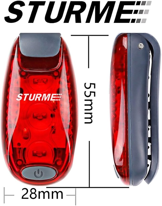 STURME LED Safety Light Strobe Lights for Daytime Running Walking Bicycle Bike Kids Child Woman Dog Pet Runner Best Flashing Warning Clip on Small Reflective Set Flash Walk Night High Visibility