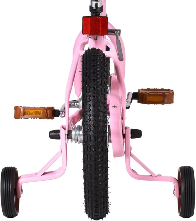 JOYSTAR Vintage Kids Bike with Training Wheels & Basket, 12 14 16 Inch Girls Bike for 2-7 Years Old, Children Bicycles, Multiple Colors