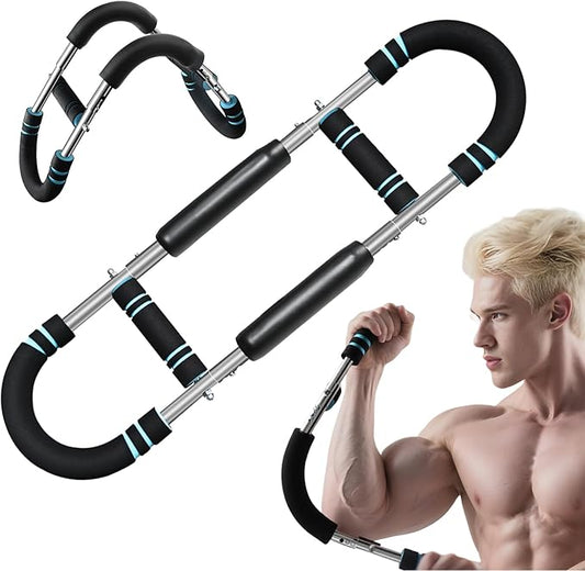 Chest Exerciser for Men & Women,Adjustable Twister Arm Trainer- Portable Power Twister Bar with 3 Resistance Levels ，Detachable Design Fitness Anywhere for Arm & Chest Workout.