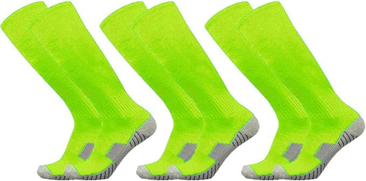 Baseball Socks 3 Pairs for Kid Youth Adult(4-20 Years Old) Team Sport Athletic Soccer Socks Cushion Softball Socks