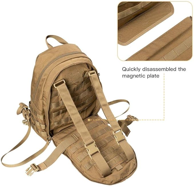 EXCELLENT ELITE SPANKER Military Tactical Backpack Detachable Backpack Quickly Turns into Outdoor Vest(Coyote Brown)