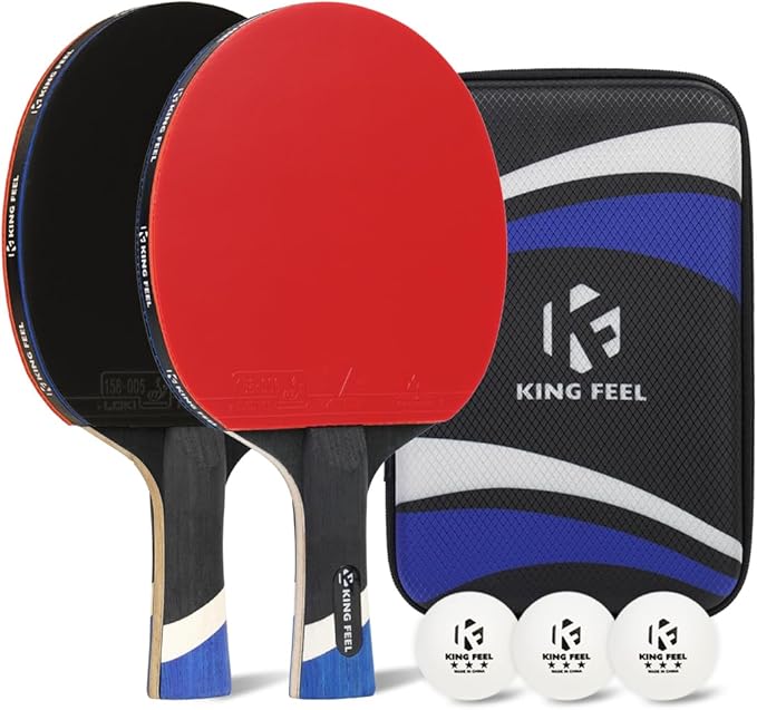 Professional Ping Pong Paddles-Lightweight Carbon Fiber Table Tennis Rackets with 7-Ply Blade, 2.0mm Premium Sponge, ITTF Approved Rubber - for Tournament-Level Performance Table Tennis Paddles