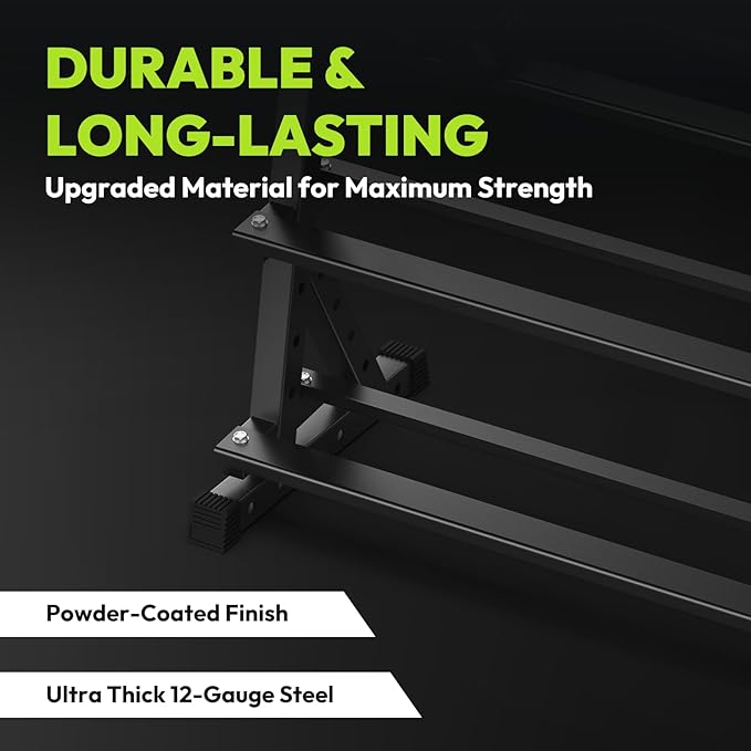 3-Tier Dumbbell Rack, 1000 lb Large Capacity, Heavy Duty Weight Storage Rack for Home Gym