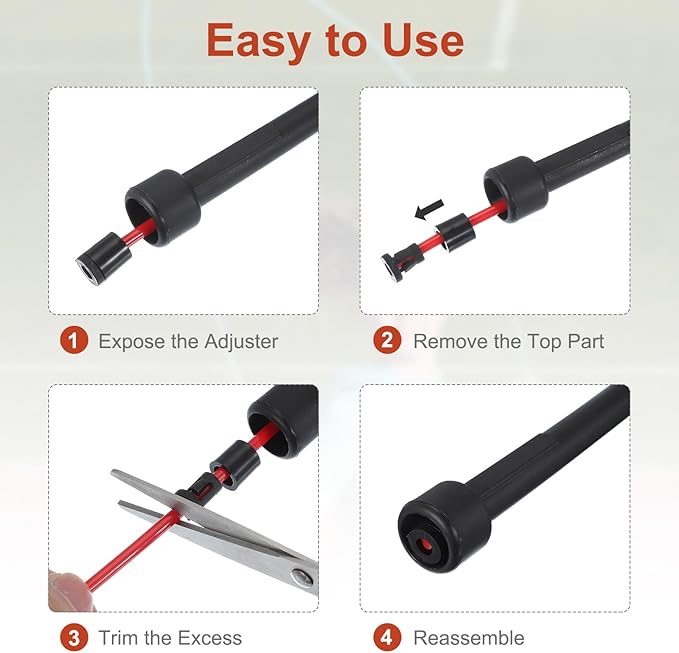 PATIKIL Jump Rope PVC, Adjustable Speed Skipping Rope Tangle-Free Exercise Equipment for Workout Women Men Outdoor Training Home Fitness