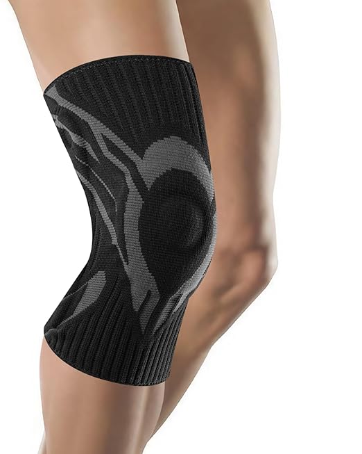 Knee Compression Sleeve - 6 UPGRADED FEATURES - Knee Brace for Men & Women, Knee Support for Running, Gym, Hiking, Sports, Black, XX-Large