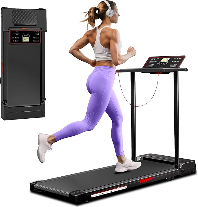 Treadmill for Home, Walking Pad with Handle Bar. 2 in 1 Walking Pad Treadmill 300+ lb Capacity, Compact Treadmills with Desk Workstation for Small Spaces. 3.0HP Portable Running Machine for Home Small