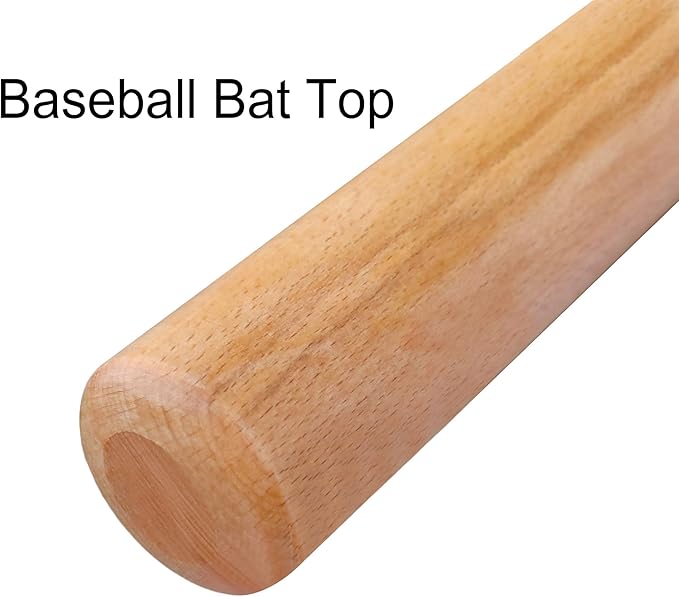 Baseball Wood Bat, 25 Inch Durable and Sturdy Lightweight, Glossy Finish with Cupped for Baseball Training Games or Casual Play