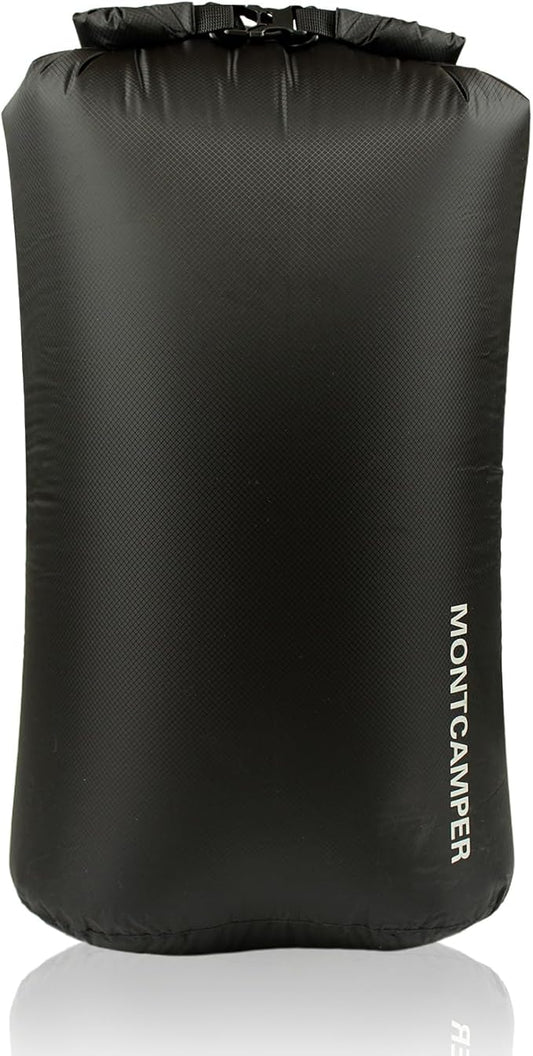 30D Nylon Waterproof Dry Bag-Extra Large Waterproof Storage Sack with Roll Top Closure-Suitable for Long Hiking, Camping, Kayaking and Beach-Float on Water(35L/Black)
