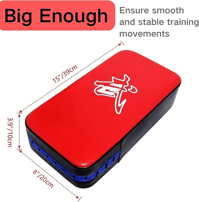 TLBTEK Taekwondo Kick Shield - Muay Thai MMA Karate Kickboxing Training Pads - Curved Leather Strike Shield