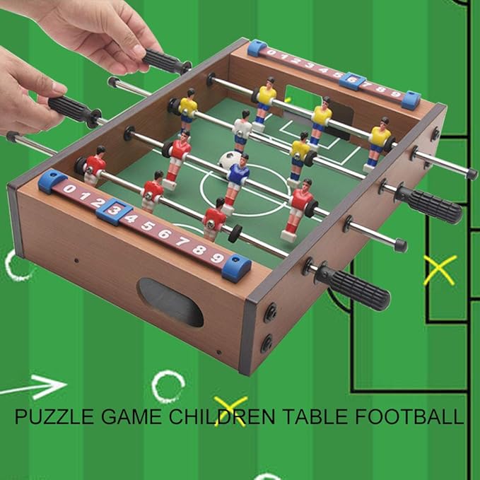 Saycker Table Foosball, Mini Football Table Soccer Tabletops Wood Football Table Top w/Footballs, Game Accessories for Kids Adults Family Night Parties Entertainment