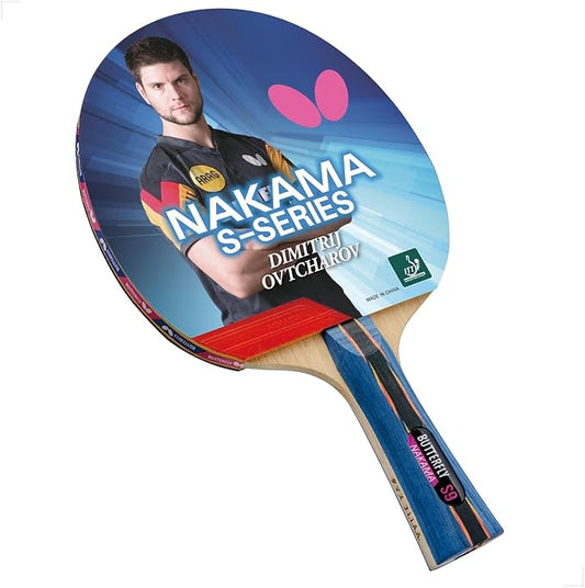 Butterfly Nakama Shakehand Ping Pong Paddle - Recommended for Beginner & Intermediate Level Players - Includes Two Free 40+ Balls - International Table Tennis Federation Approved