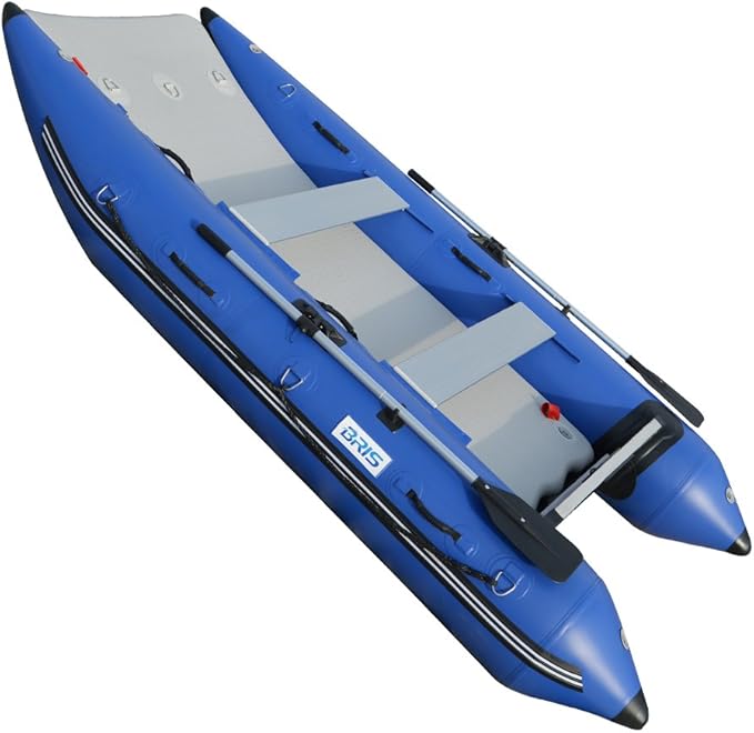 BRIS 11 ft Inflatable Catamaran Inflatable Boat Inflatable Dinghy Mini Cat Boat Blue