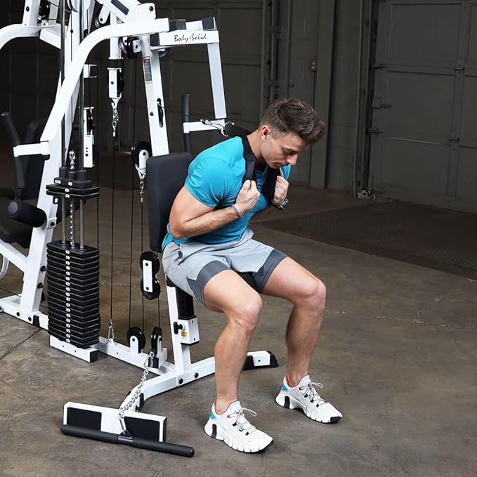 Body-Solid Multi-Station, Single Weight Stack Home Gym Machine, Arm & Leg Strength Training Functional Exercise Workout Station, 210lbs. Black Weight Stack