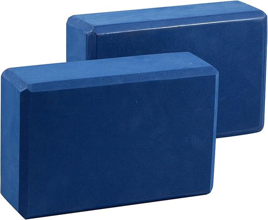 EXERZ Yoga Blocks 2 pack, Gym Blocks, Exercise Workout Fitness Bricks, Pilates Stretch Handstand Non-Slip