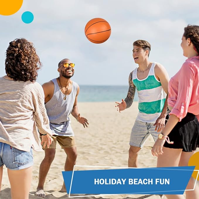 Dilabnba 6'' Mini Orange Basketballs for Basketball Hoop Over The Door, Kids Replacement Bouncy Beach Balls for Pool Indoor Outdoor, Basketballs Sport Game Gift for Boy Girl (6 PCS)