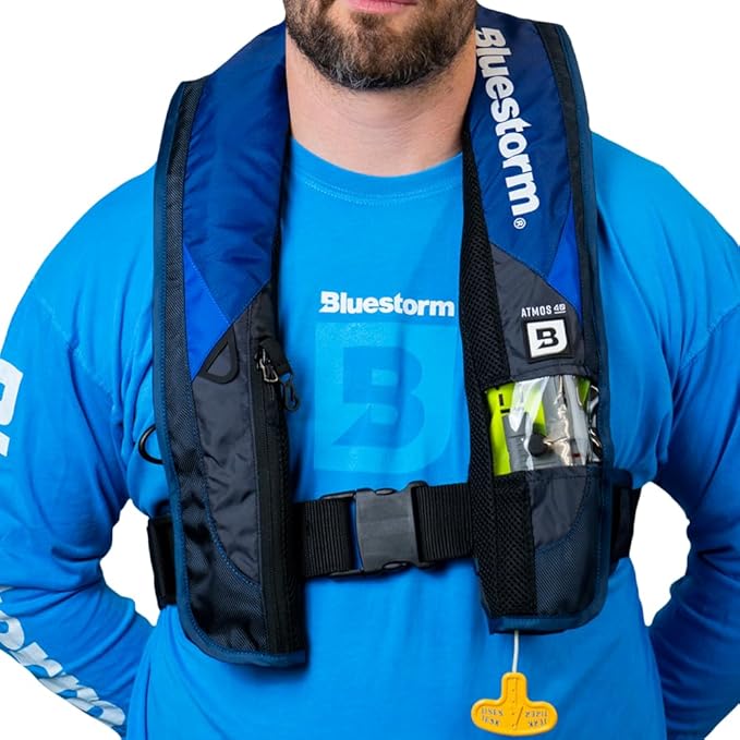 BLUESTORM Atmos 40 Automatic/Manual Inflatable PFD Life Jacket for Adults | US Coast Guard (USCG) Approved Life Vest