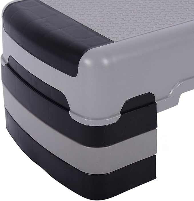Gymax Step Platform, 35'' Adjustable Exercise Equipment Aerobic Stepper with 6" - 8" - 10" Risers for Fitness & Exercise