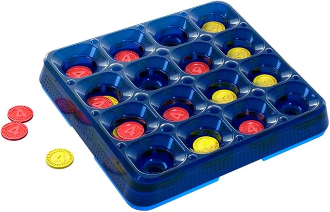 Connect 4 Frenzy Game | Bounce Discs 4 The Win | Family Party Games for Kids, Teens, and Adults | Ages 8+ | 2 to 6 Players | 10 Mins. | Portable Games