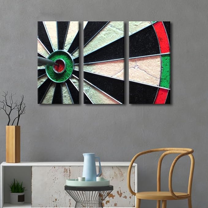 Wall Art Retro Modern Artwork Successful Concept Pictures for Living Room Dart Board Wall Canvas Art House Decorations for Bar Club Posters Prints for Office Home Ready to Hang - 24" Wx36 H