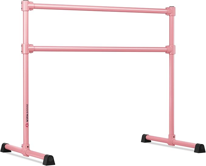 VITA Barre Portable Freestanding Double Ballet Barre, Extreme, Steel | Fixed Height, Made in USA, Home or Gym Exercise Equipment for Kids & Adults | Dance, Fitness, Pilates