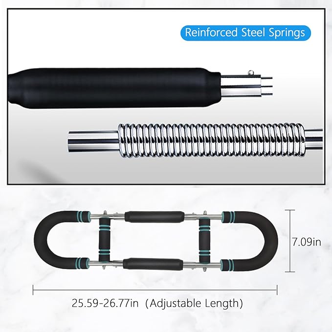 Chest Workout Equipment,Twister Arm Trainer,Adjustable Twister 3 Resistance Levels (66-110 lbs) Chest & Arm Workout Equipment for Men & Women,Home Gym Workout Tool for Enhancing Upper Body Muscle