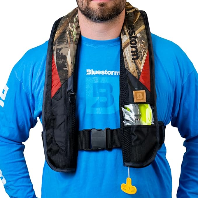 BLUESTORM Atmos 40 Automatic/Manual Inflatable PFD Life Jacket for Adults | US Coast Guard (USCG) Approved Life Vest
