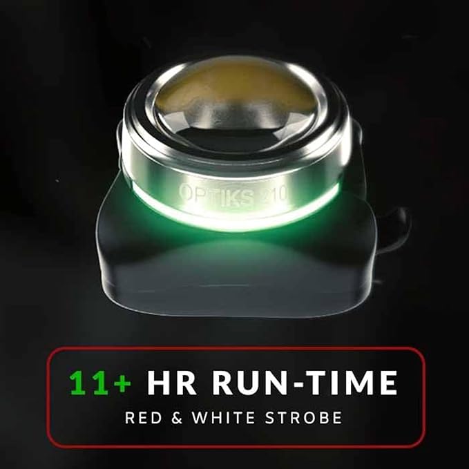 OPTIKS 210 Front & Rear LED Bike Light USB Rechargeable Compact Super Bright Optical Lens Bicycle Scooter Lights for Night Riding