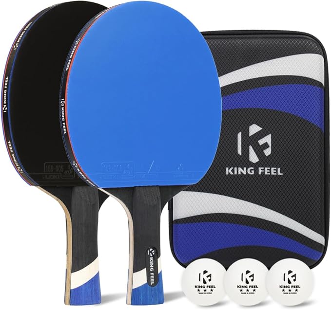 Professional Ping Pong Paddles-Lightweight Carbon Fiber Table Tennis Rackets with 7-Ply Blade, 2.0mm Premium Sponge, ITTF Approved Rubber - for Tournament-Level Performance Table Tennis Paddles