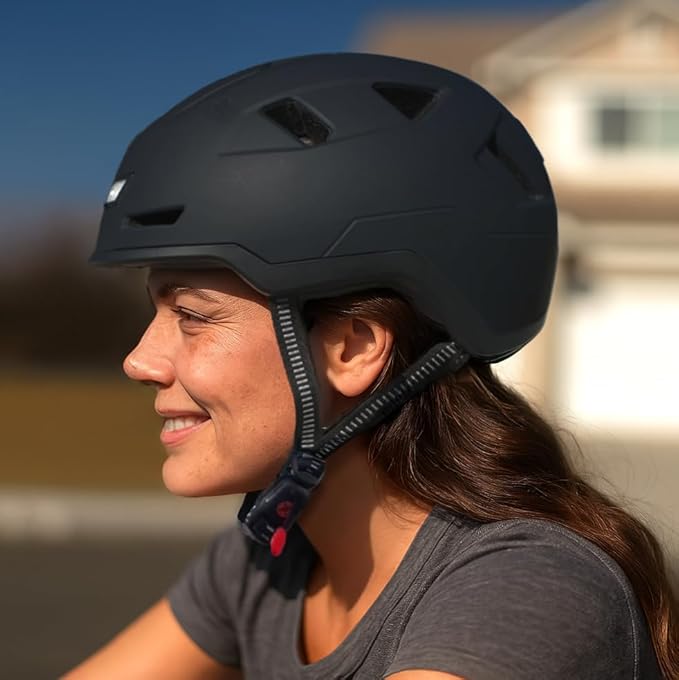 Bike Helmet with LED Lights - Urban Bicycle Helmet for Adults, Men & Women - CPSC & NTA-8776 Dual Certified - Class 3 E-Bikes, Scooters, Onewheel, Commuter, Mountain