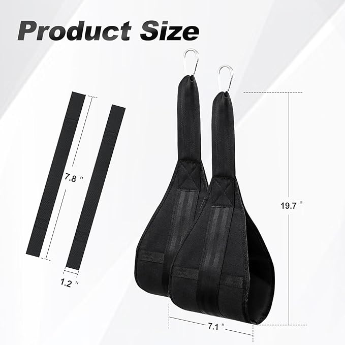 Ab Straps for Pull Up Bar: Hanging Ab Abdominal Sling Straps for Pull up Arm Workout Support for Knee and Leg Raises Training Gym & Home