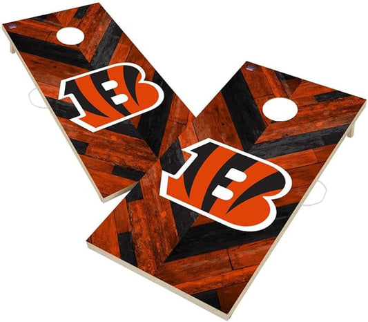 Football Team Cornhole Boards, 2x4 Regulation Corn Hole Game Set, Officially Licensed Cornhole Game, Perfect for Tailgates