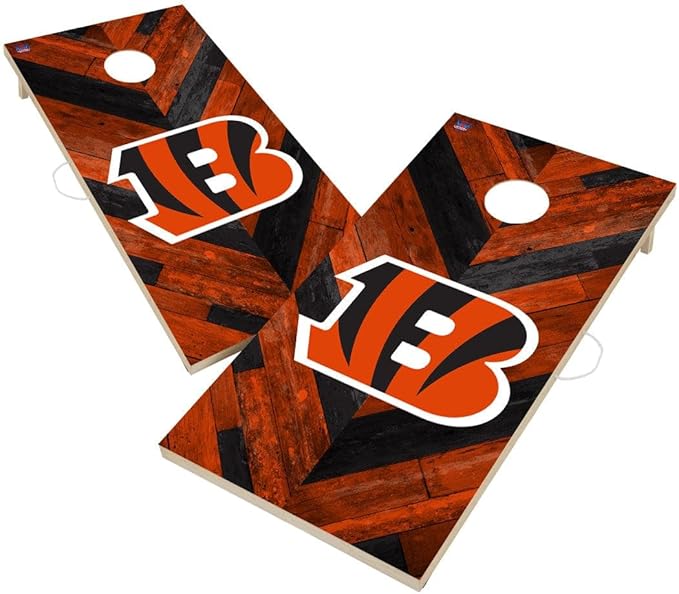 Football Team Cornhole Boards, 2x4 Regulation Corn Hole Game Set, Officially Licensed Cornhole Game, Perfect for Tailgates